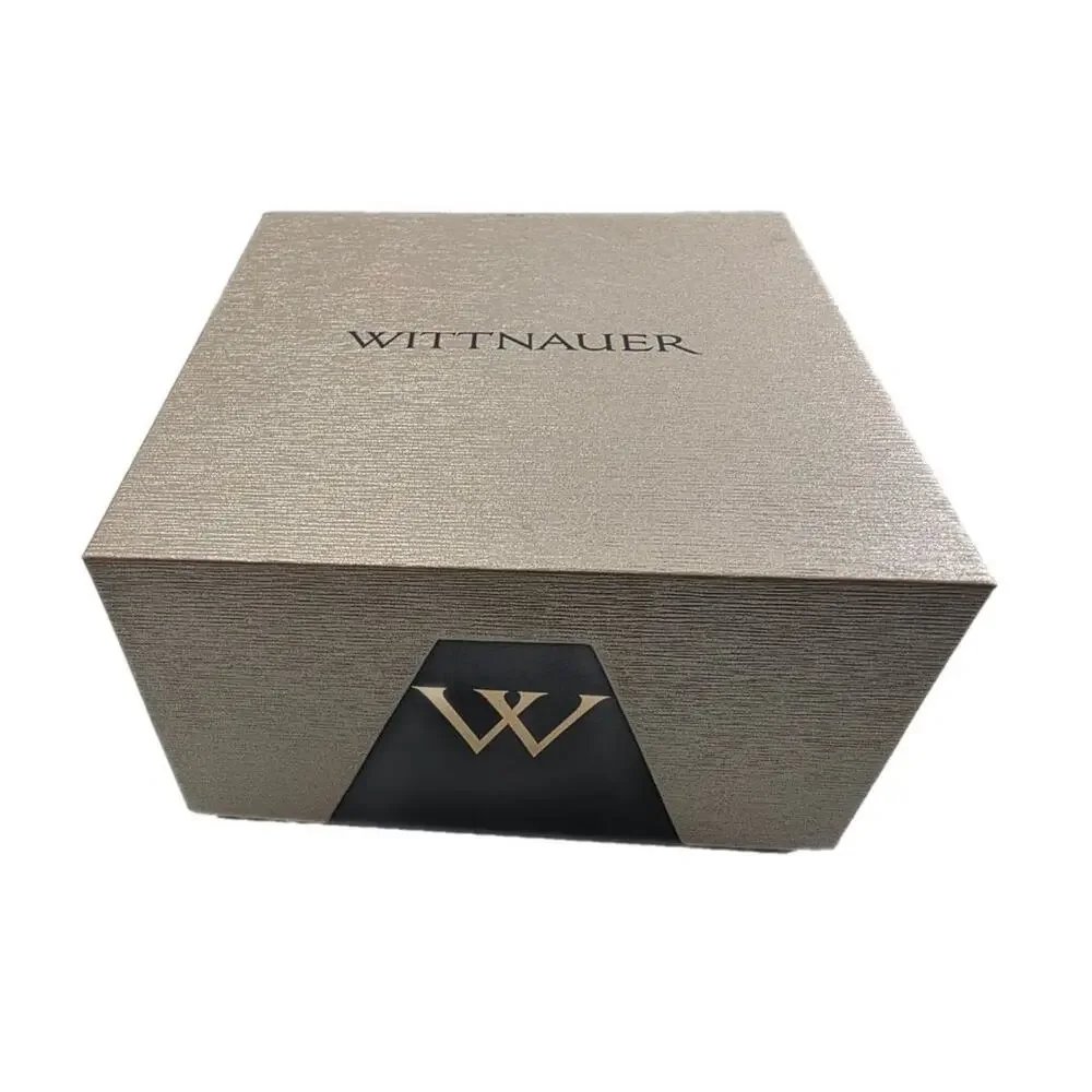 Nwt Wittnauer $550 WN3102 Store Display Men's Silver-Tone Dial Gold Watch